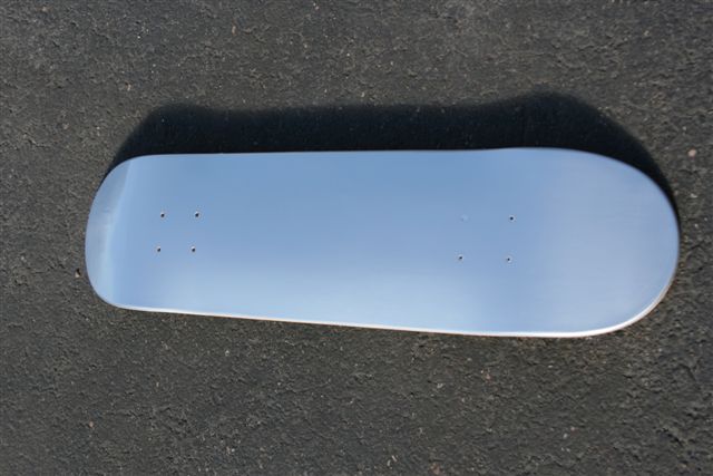 Blank Silver Background Skateboard