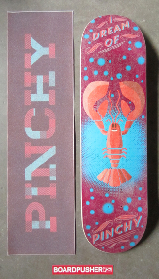 boardpusher-simpsons-skateboard-pinchy-lobster-donough-omalley-pencirobot