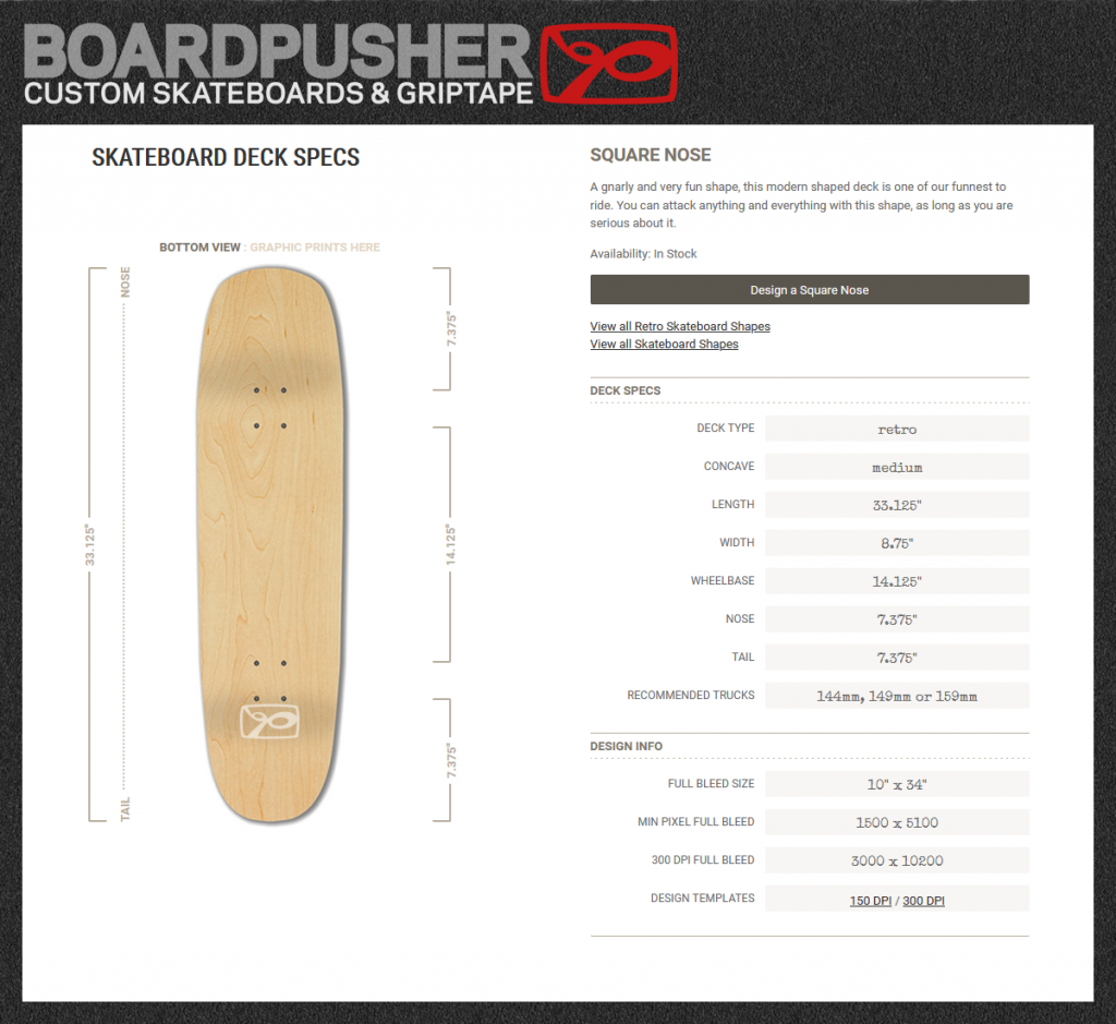 Design Your Own Unique Square Nose Skateboard Deck BoardPusher Blog