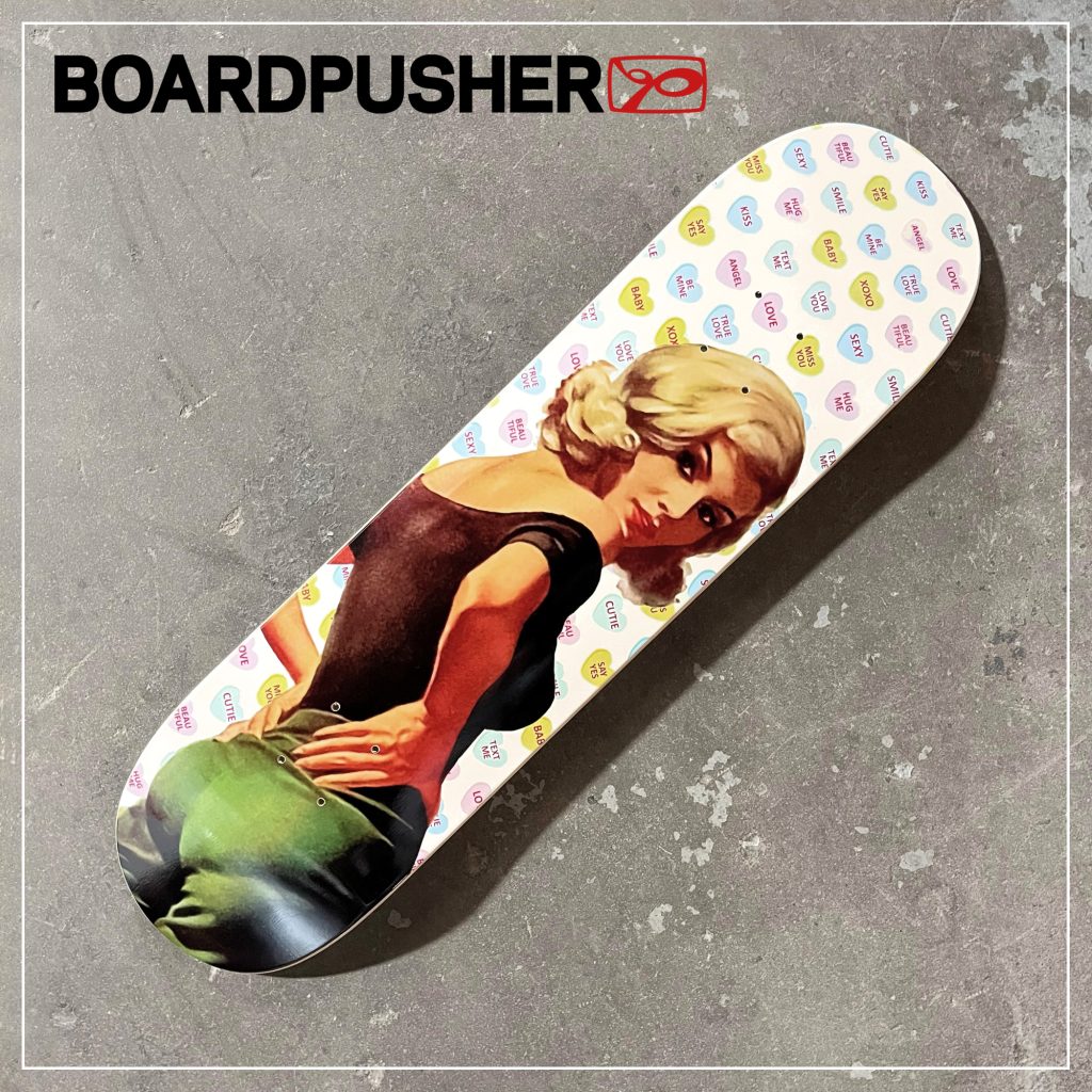 alexander hernandez dig out the sky custom skateboards love candy collage art