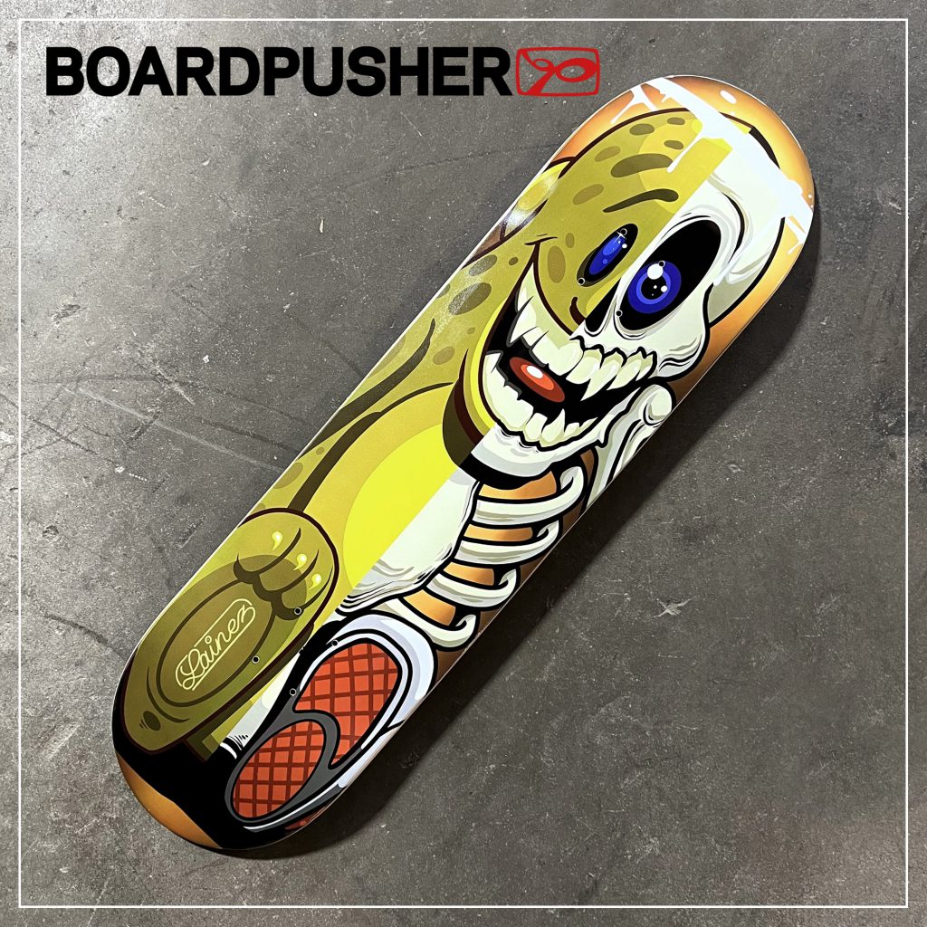 carlos lainez potatoe skin custom skateboard graphic