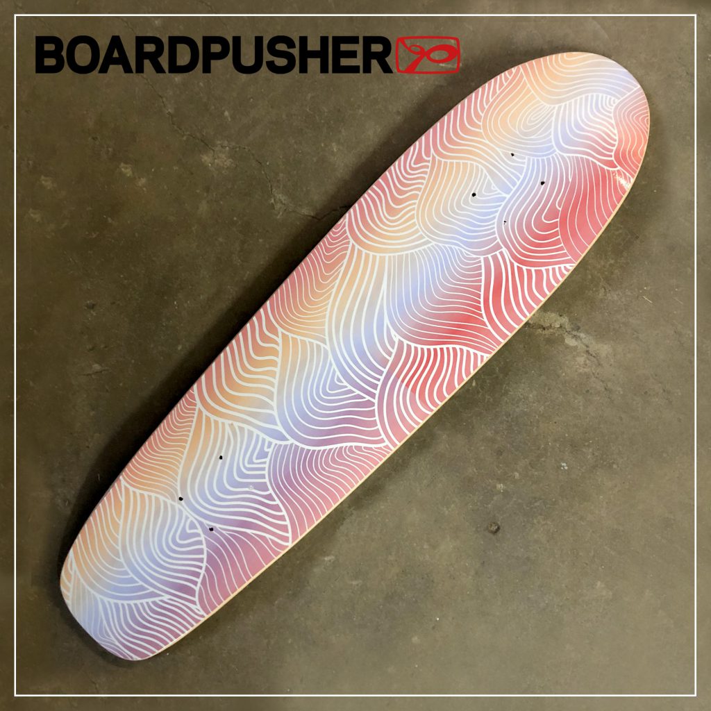 madison sargent custom skateboard-graphic bottle tail cruiser deck shape