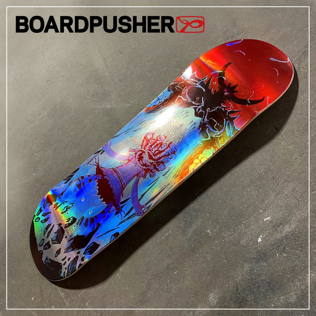 gabriel torrez i hate fairyland fanart holographic custom skateboard graphic