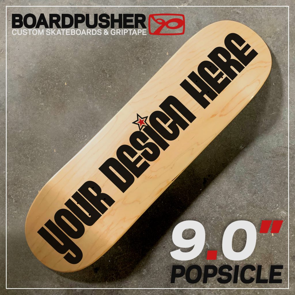custom design nine inch skateboard deck create DIY art