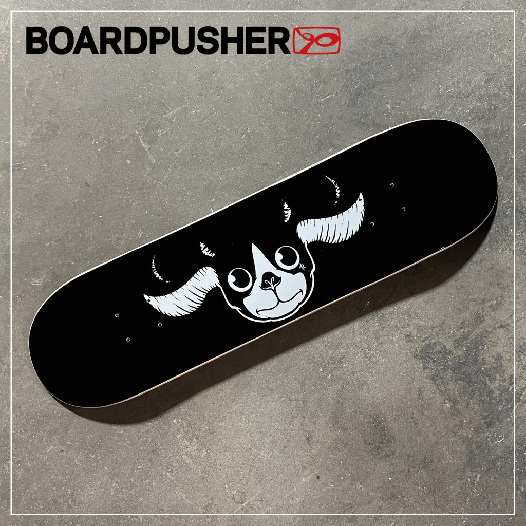 terrier cvlt dogzig danzig parody custom skateboard graphic