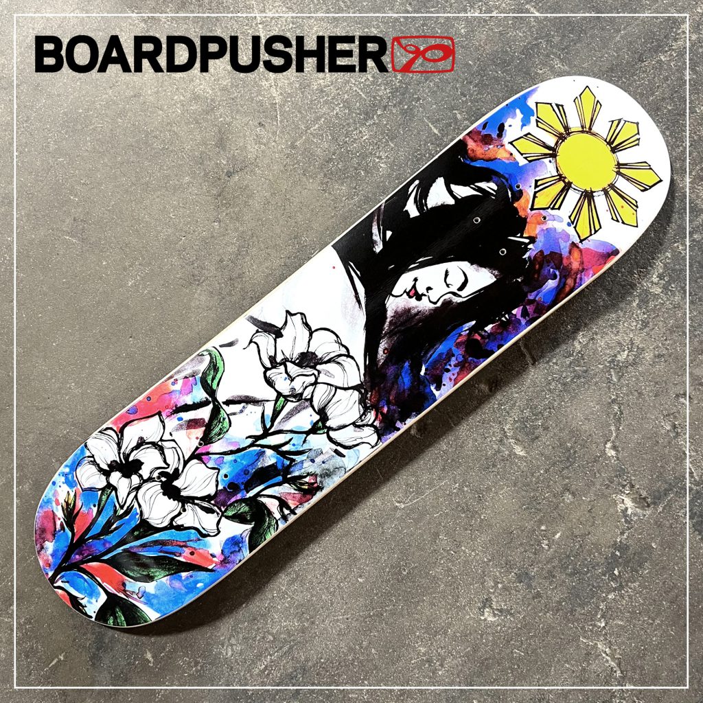 cianna dalida magandang babae filipino sampaguita jasmine sambac philippines flag flower custom skateboard design