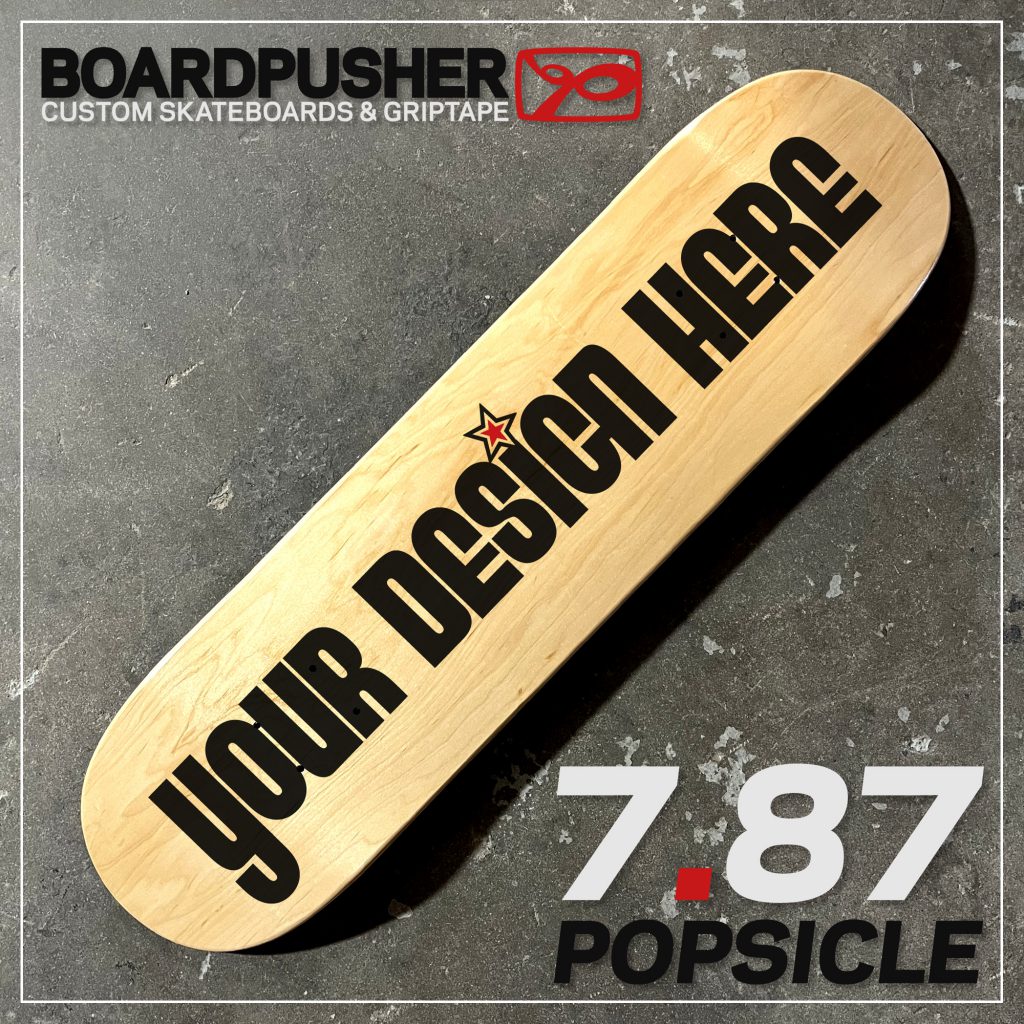 design create custom skateboard graphics 7.87 inch popsicle deck