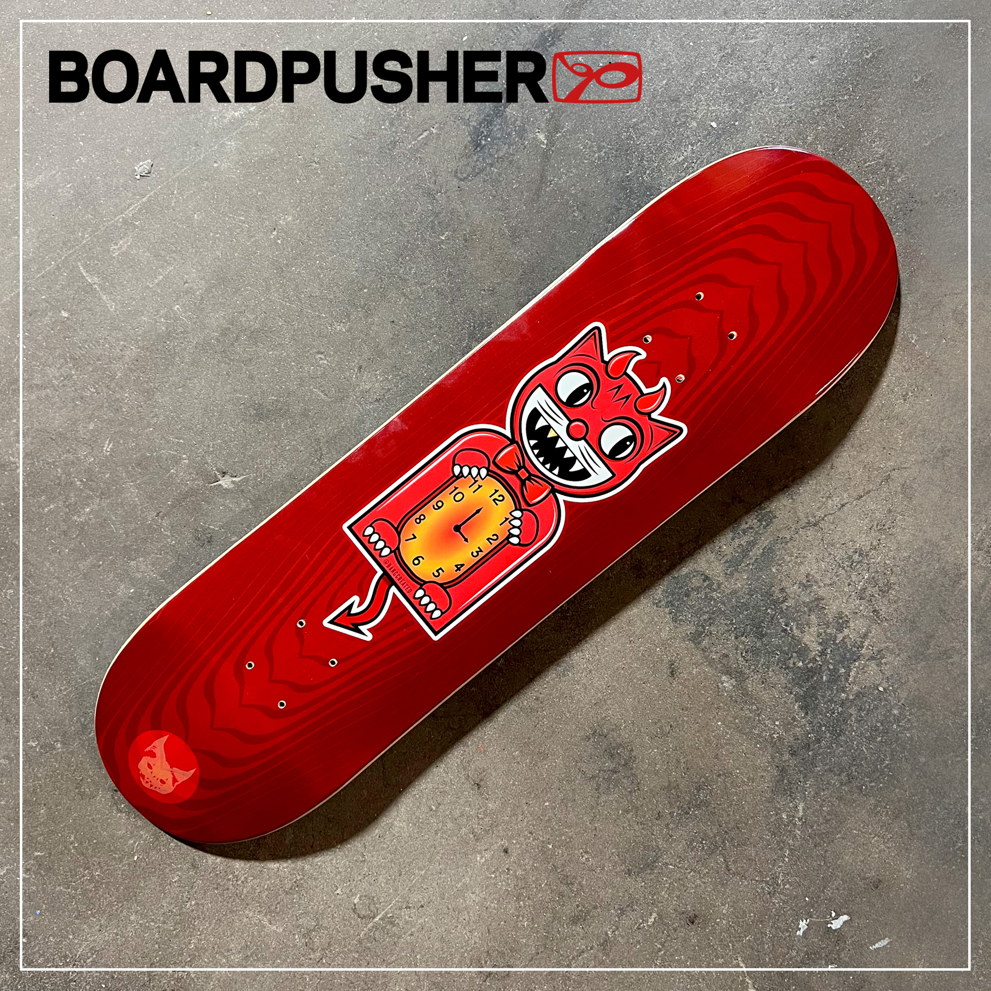 GLOW IN THE DARK DEVIL CAT CLOCK by BANGcreated! Boardpusher Blog