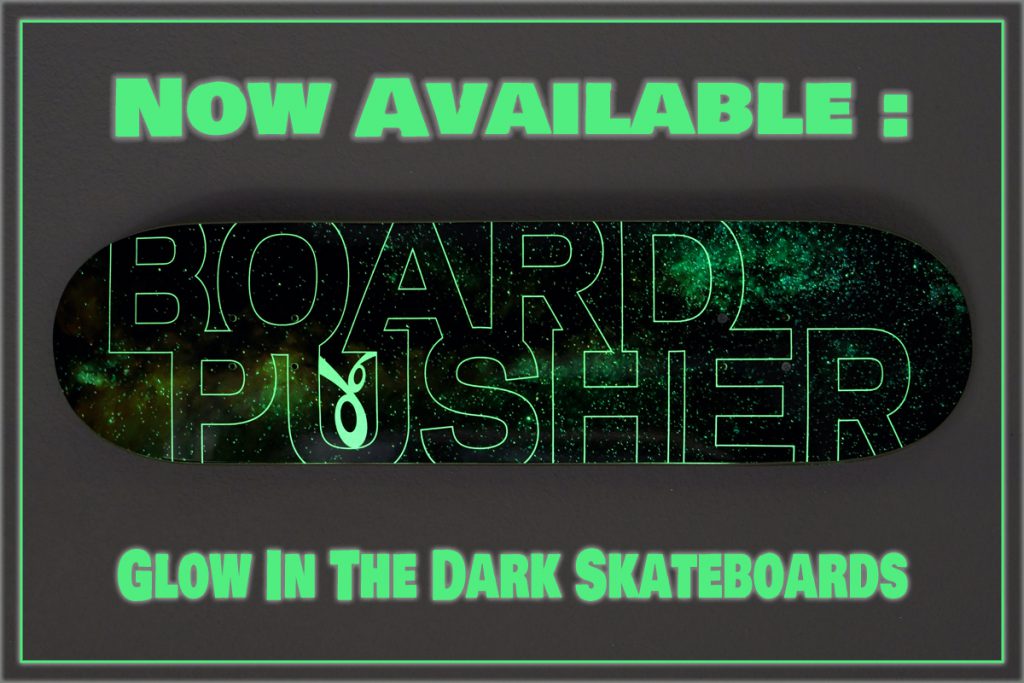 design create glow in the dark custom skateboard graphics