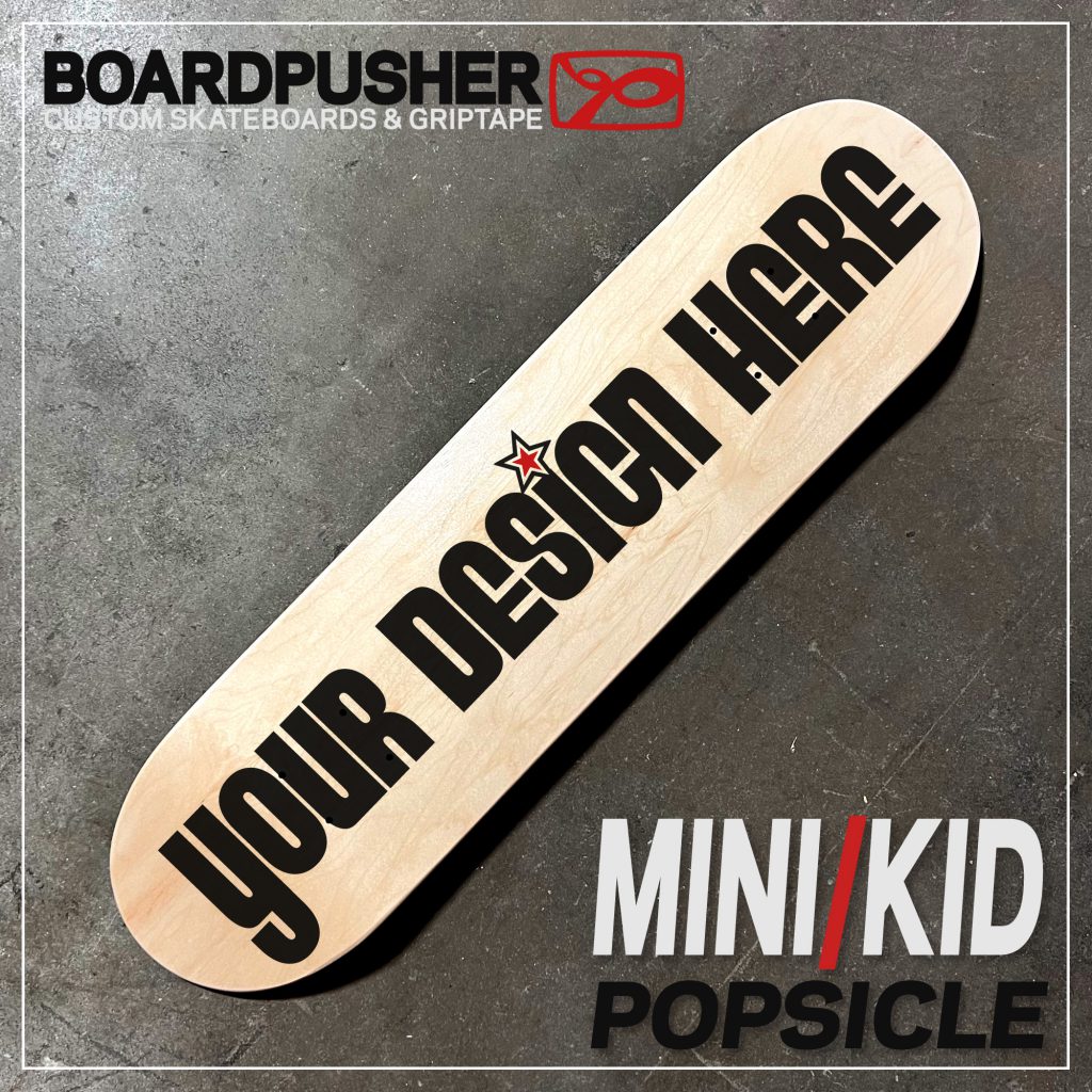design create customize mini kid custom skateboard graphics DIY