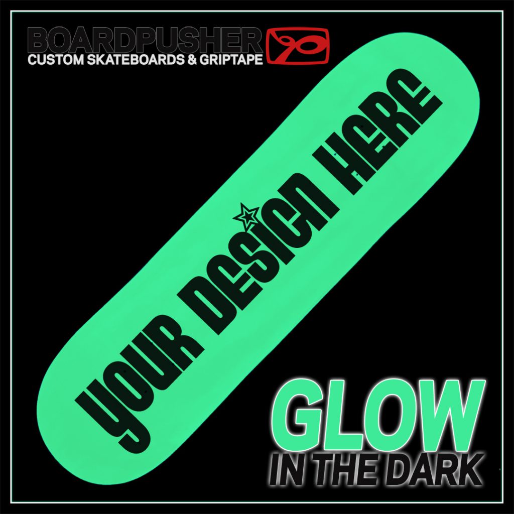 glow in the dark custom skateboard graphics halloween