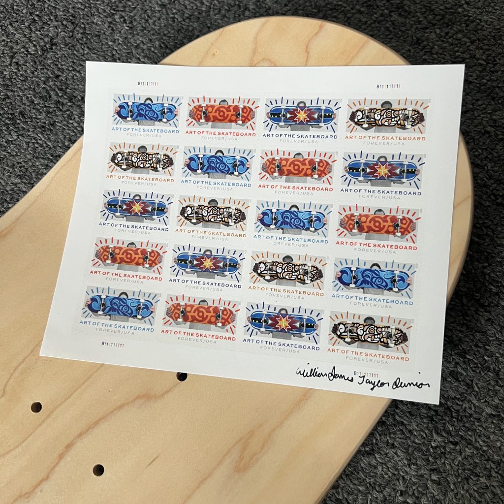 usps core222 forever skateboard stamps custom skateboard backgrounds DIY design william james taylor junior