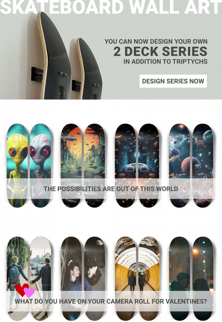 design two skateboard deck series custom skateboards graphics