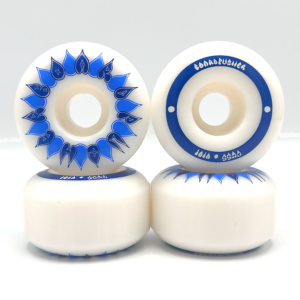 55mm new skateboarding wheels custom skateboards blue flowers