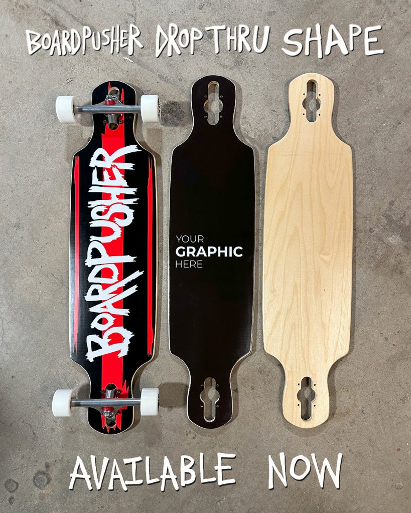drop through longboard custom design graphics personalize customize skateboard