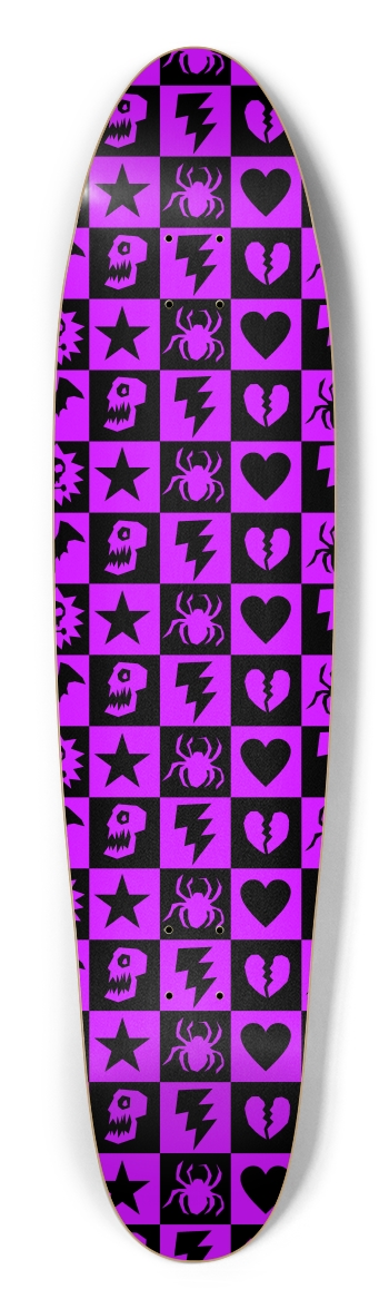 Purple Gothic Punk Checkers