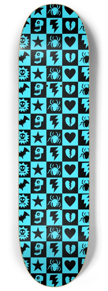 Blue Gothic Punk Checkers