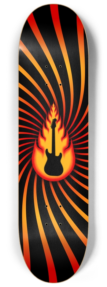 Guitar With Fire Graphics