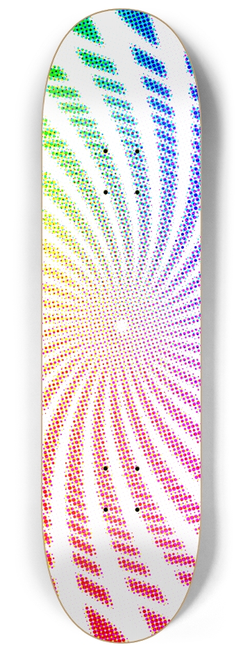 Color Halftone Dots Spiral
