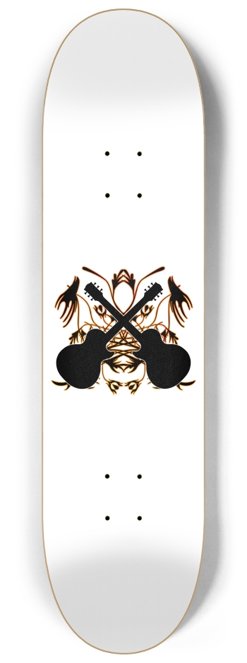 Crossed Guitars with Tribal Graphics