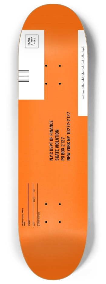 NYC ticket envelope
