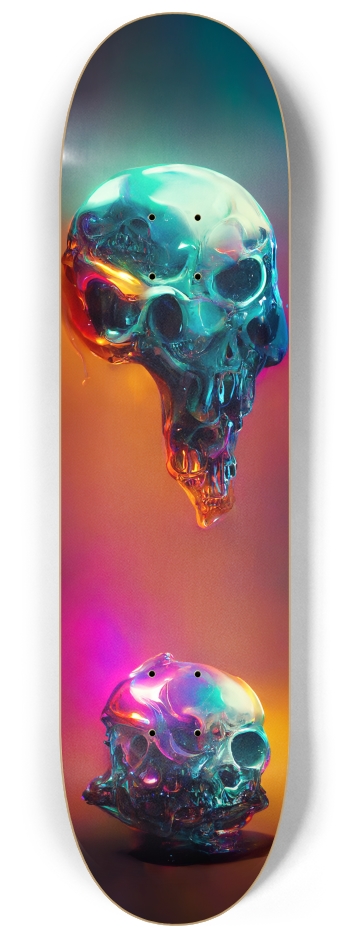 Melting Chrome Skull