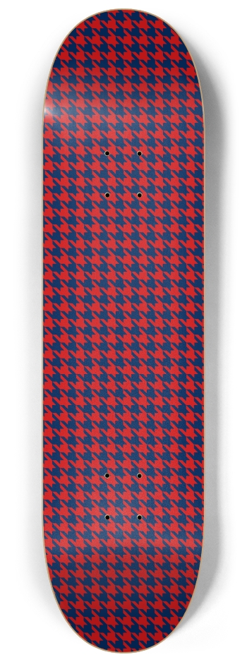 Blue and Red Houndstooth