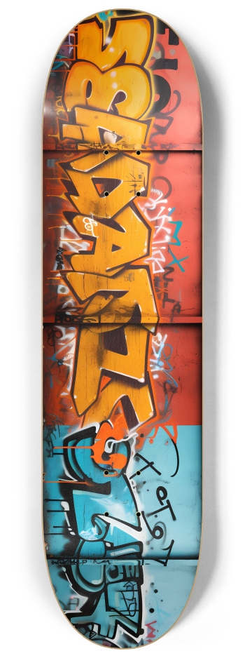 Custom Graffiti Skateboard Deck-personalized Lettering / Theme 