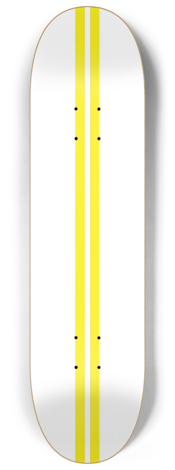 Partial Deck Saffron Yellow & White Stripes