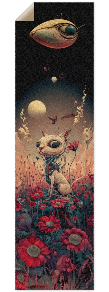 Bloomy space robot cat