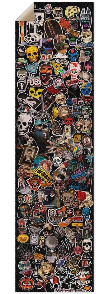 Punk skull stickers pattern