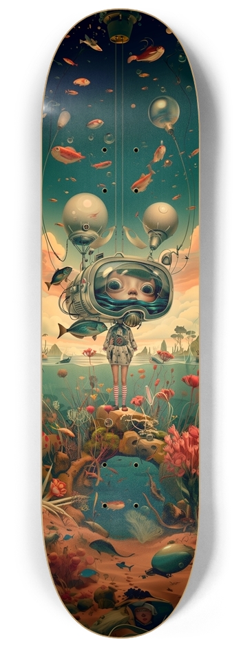 Bubble kid in space art