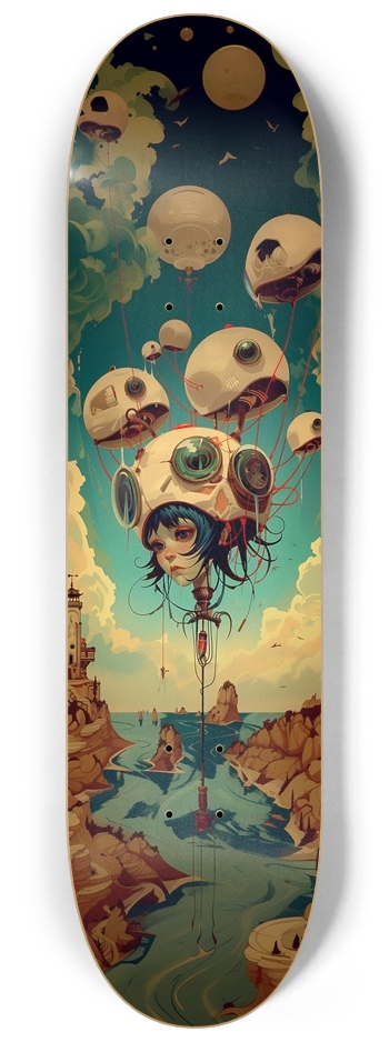 Cyborg head girl art illustration