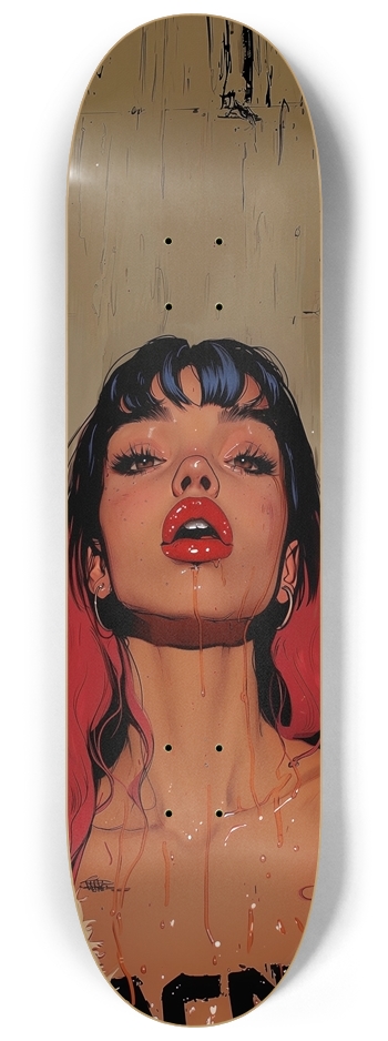 Sexy rock comic girl skateboard