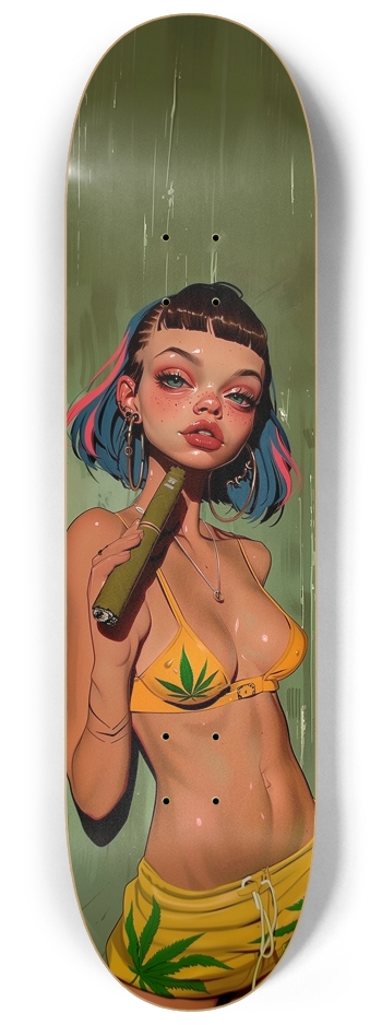 Stoned bikini weed girl