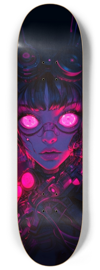 Cyber pink eyes girl