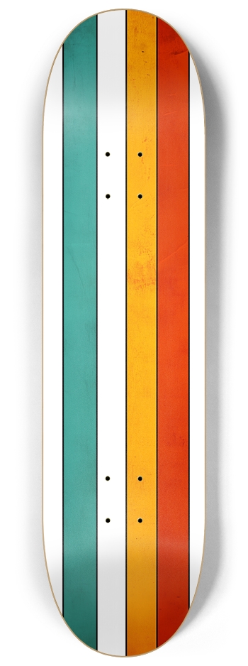 (White is deck wood) Old school custom skateboard