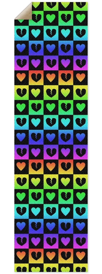 Rainbow Pride Love Heart Checkers