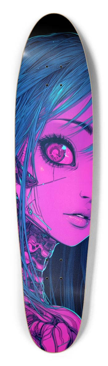 Cyberpunk pink Skull Girl