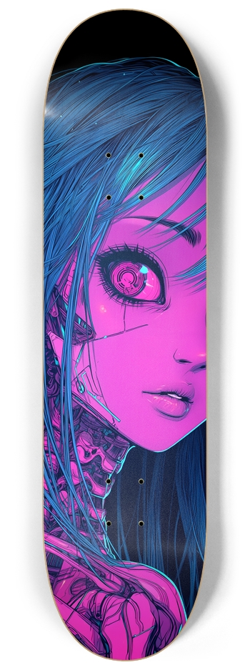 Cyberpunk pink Skull Girl