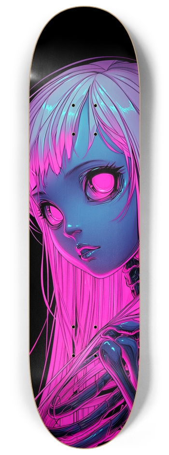 Cyberpunk pink Skull Doll