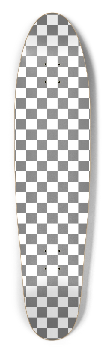 Large Checkerboard (Transparent Squares) Longboard Shape