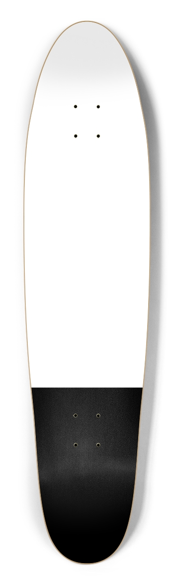 One Third Black Longboard Shape