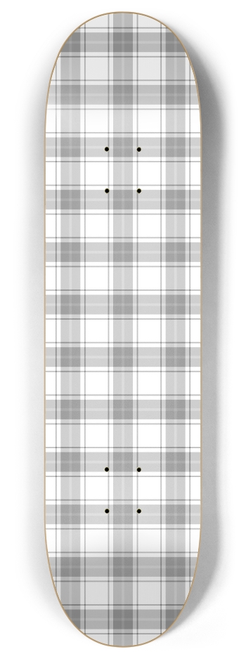 Plaid Transparent 8 Inch Skateboard Deck