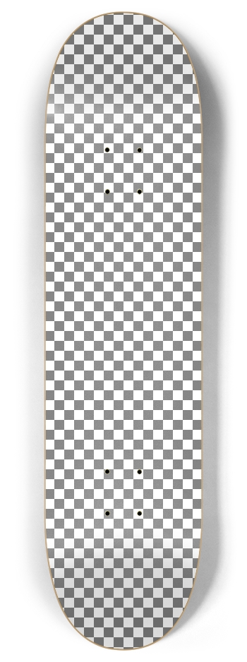 Small Checkerboard (Transparent Squares) 8 Inch Skateboard Deck