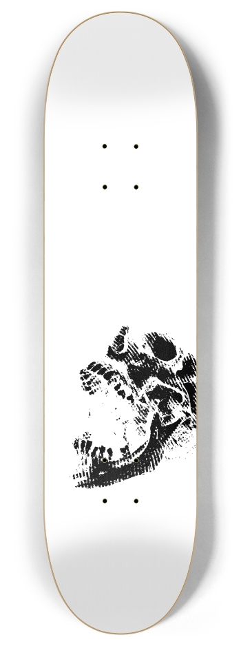 skull (transparent) 8 Inch Skateboard Deck