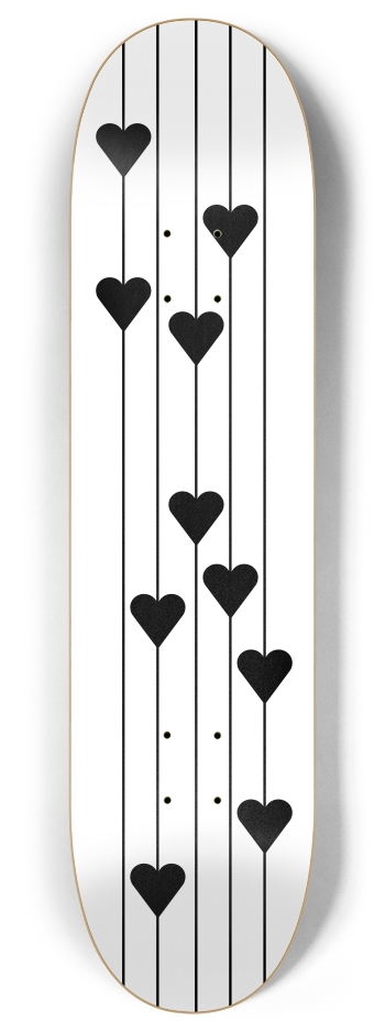 Heart Strings 8 Inch Skateboard Deck