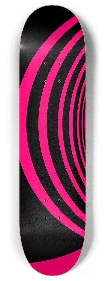 Pink Rings 8 Inch Skateboard Deck