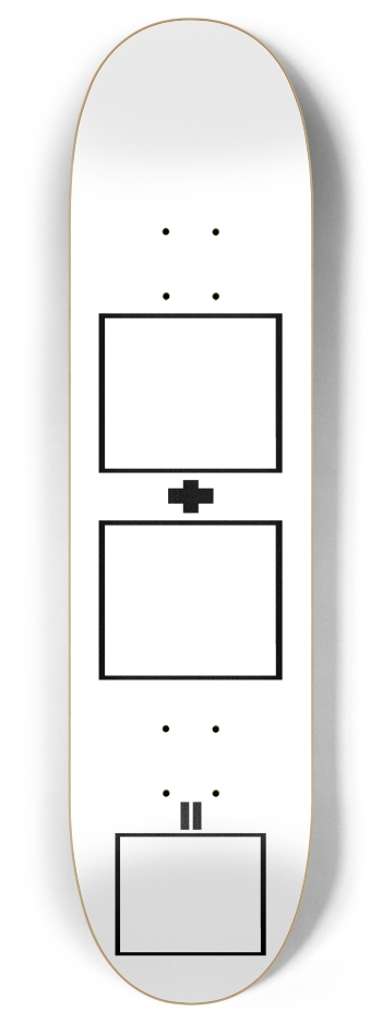 Squares Plus Equals 2 8 Inch Skateboard Deck