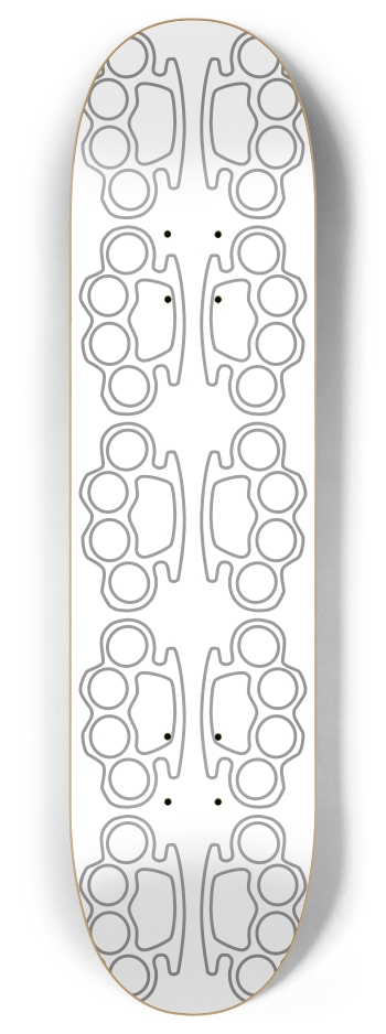 Brass Knuckles Pattern 8 Inch Skateboard Deck